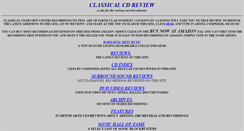 Desktop Screenshot of classicalcdreview.com